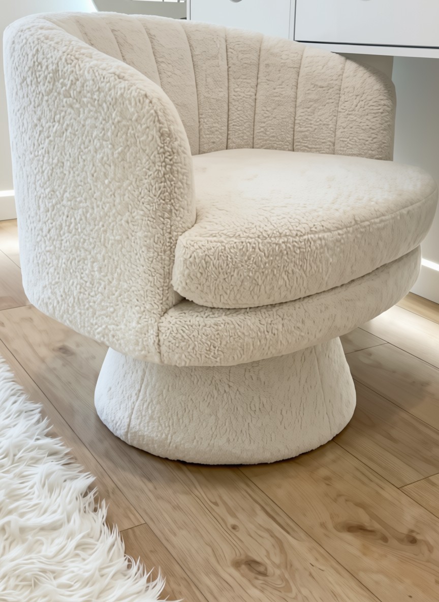 Silla tapizada en bouclé